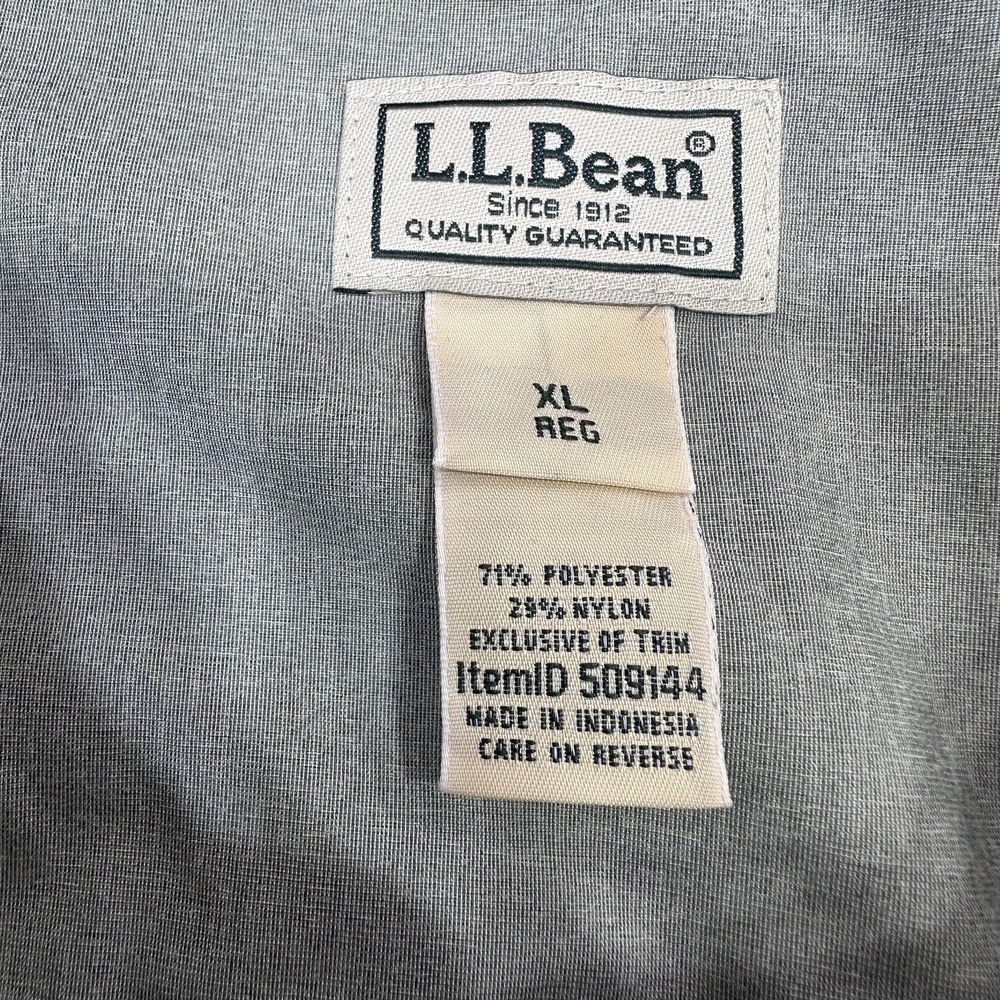 LL Bean Shirt Women XL Deep Olive NFZ Long Sleeve Button Outdoor Hiking Pockets - Picture 2 of 16